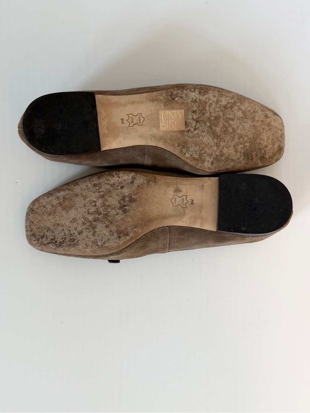 Tory Burch Miller Suede Logo Loafers in River Rock & Gold - Picture 9 of 10
